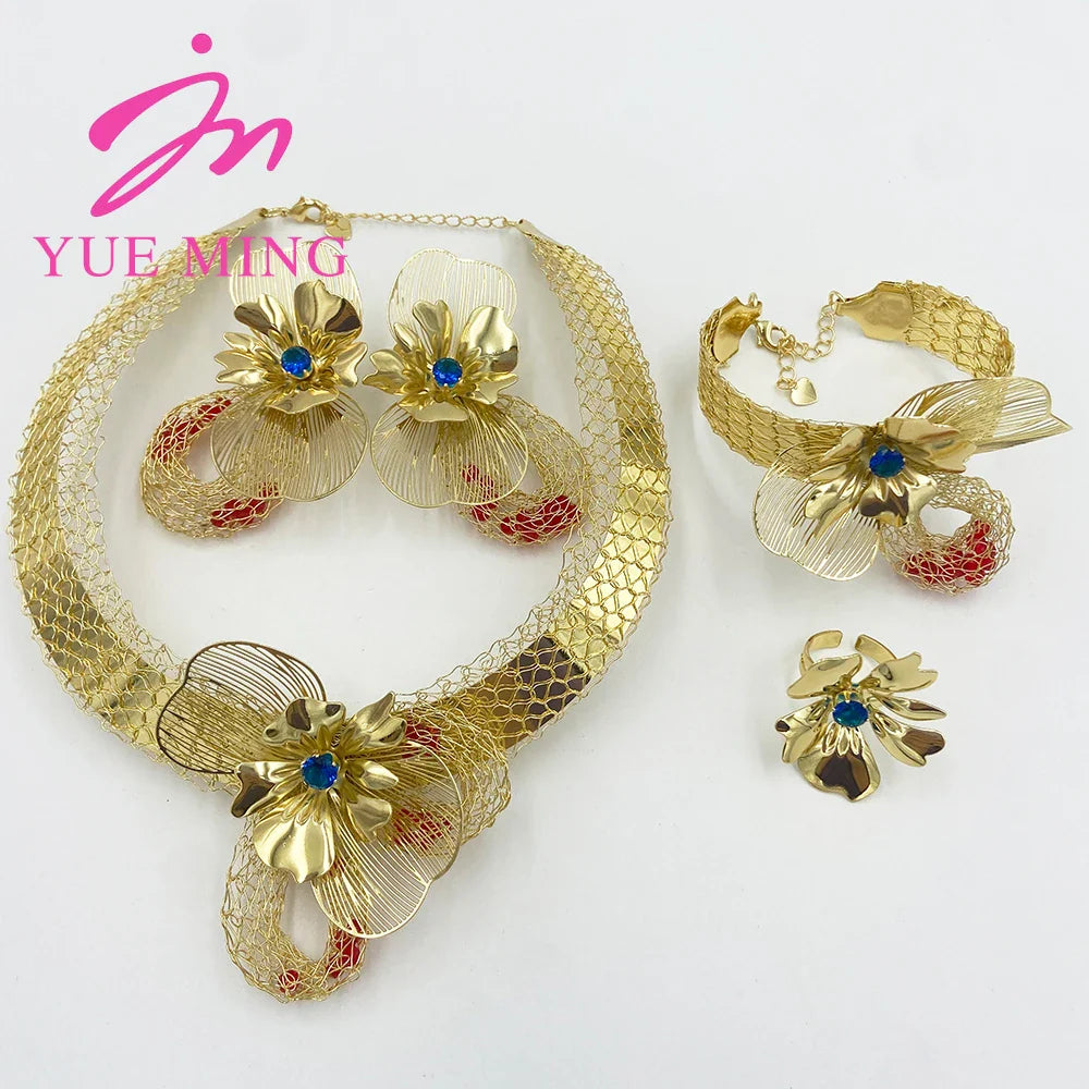 Yueming Copper Luxury Wedding Bracelet Set