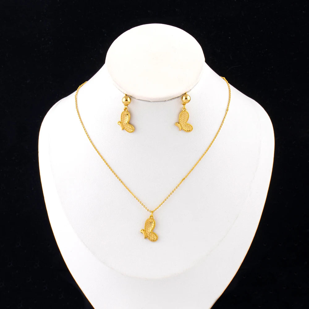 Girls Jewelry Sets Necklace and Earring Sets Cute Teddy Bear Pendants Christmas Gifts for Girls Wholesale