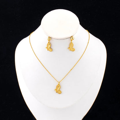 Girls Jewelry Sets Necklace and Earring Sets Cute Teddy Bear Pendants Christmas Gifts for Girls Wholesale
