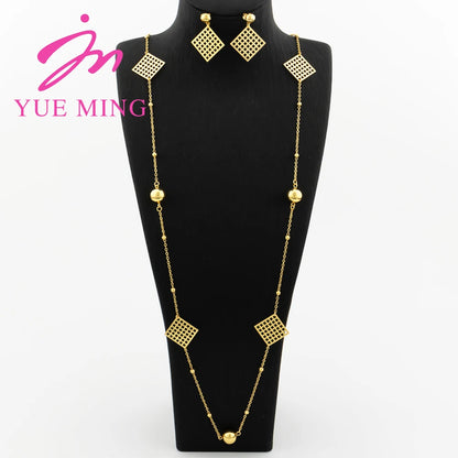 Gold Plated Long Chain for Women Trendy Statement Necklace Personality Collar Geometry Leaf Pendant Waist Chain Jewelry Accessor