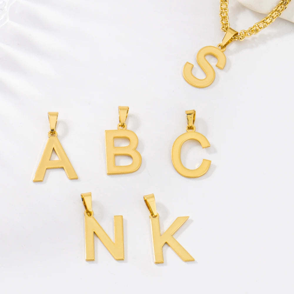 New Letter Pendant A-Z English DIY Necklace For Women's Day Wedding Party Romantic Jewelry Accessories Wholesale