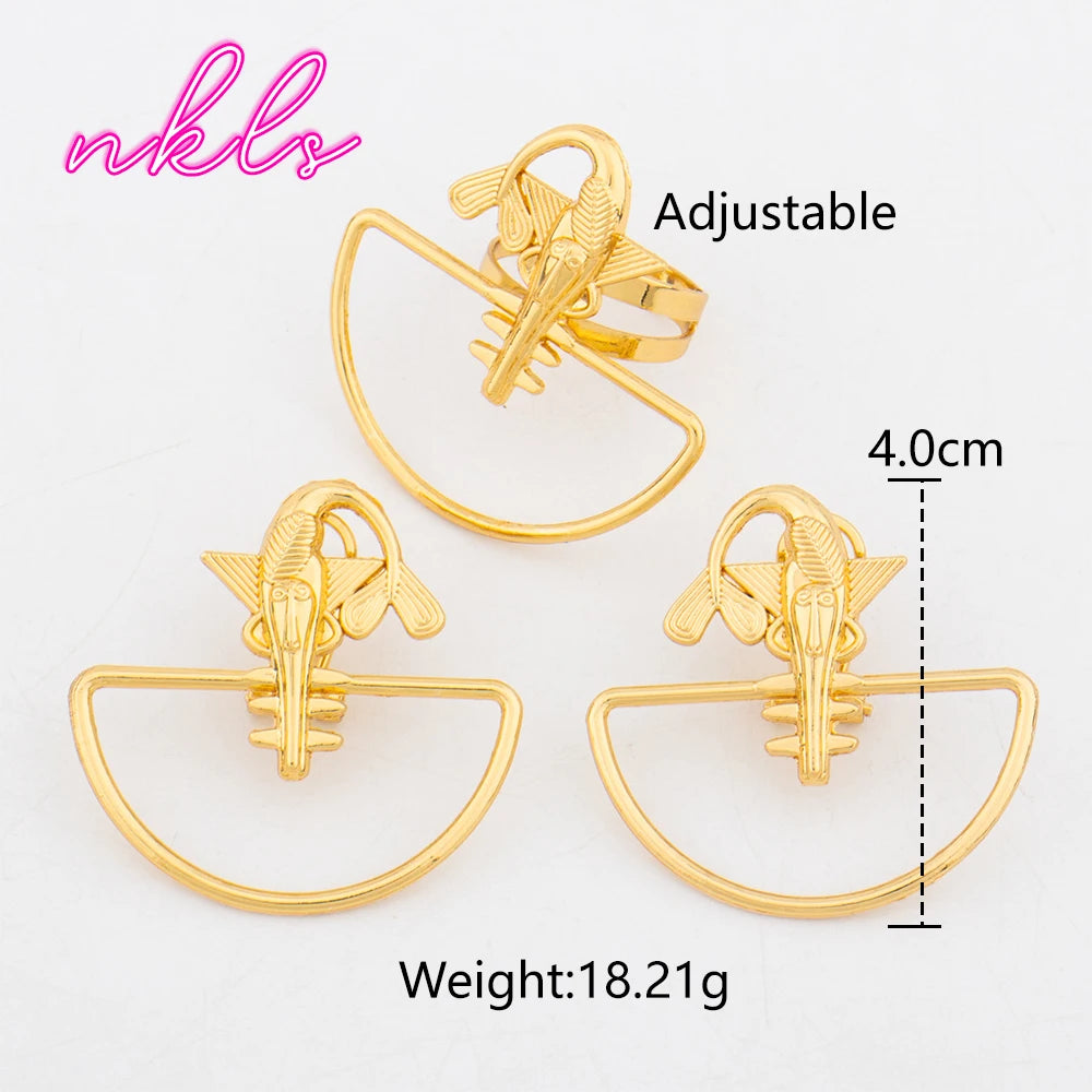 earrings and ring set luxury trendy jewelry for daily and party wear handmade jewelry gifts for women