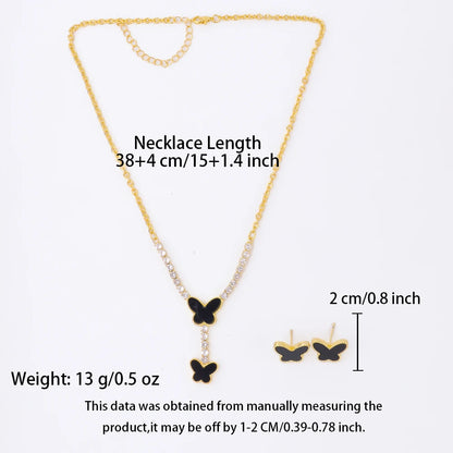 Heart Necklace Chain Jewellery Butterfly Necklace For Women New Girls Choker Clavicle Chain Trendy Charm Party Jewelry Gifts