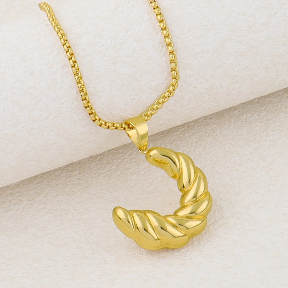 French Gold Plated Weaving Women's Jewelry Set Classic Necklace Earrings Charm Bracelet for Daily Wear Date Party Wedding Gift