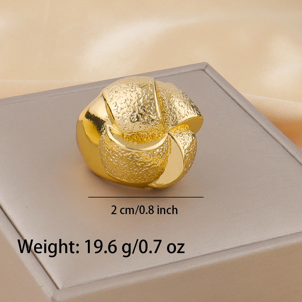 Minimalist Style Ring 18K Gold Plated Simple Titanium Rings for Women Gold Color Never Fade Luxury Classic rings Trendy Gift