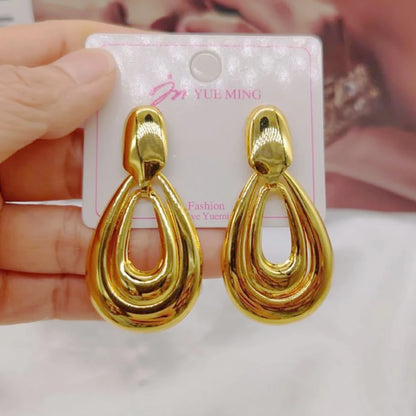 Women's Trendy Earrings Temperament Gold Color Irregular Love Earrings Fashion Dressing Date Outdoor Travel Banquet Party Gift