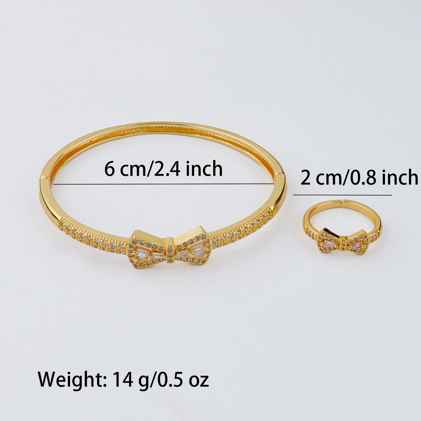 Handmade Golden Zircon Flower Bracelet with Sparkling Crystal Openwork Design Jewelry Set for Women Elegant Bangle Earring Acces
