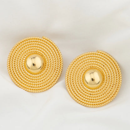 2023 Trend African Jewelry Set for Ladies Round Beads Earrings and Pendant 18k Gold Plated Necklace Earrings Party Jewelry Set