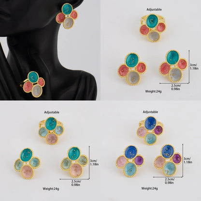Dopamine Congo-Nigeria Trendy Earrings & Necklace Jewelry Set for Women, Chic Gift for Mother’s Day Wedding Party