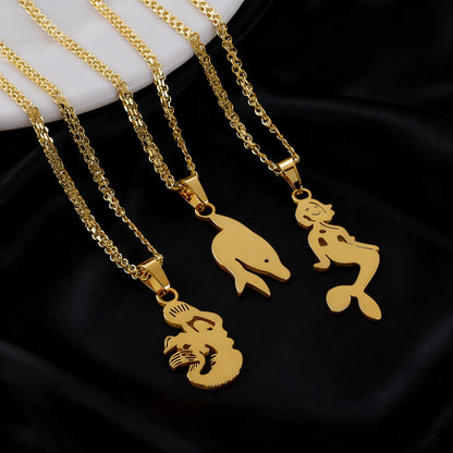 luxury stainless gold letter necklace for women high quality stainless steel Minimalist letters for necklace Daily wear Gift